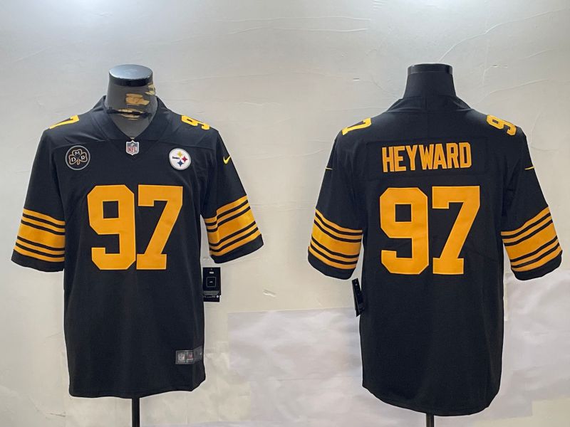 Men Pittsburgh Steelers #97 Heyward Black 2024 Nike Vapor Limited NFL Jersey style 3->pittsburgh steelers->NFL Jersey